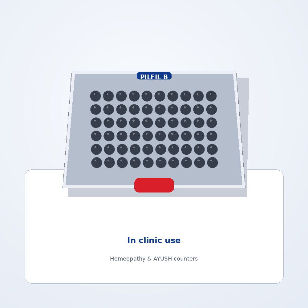 Homeopathy clinic counter with PILFIL dispensing system